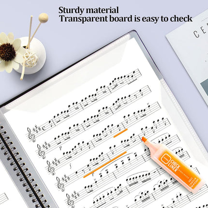 A4 Sheet Music Binder Custom Logo Piano Score Folder Adjustable Removable Pages