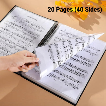 A4 Sheet Music Binder Custom Logo Piano Score Folder Adjustable Removable Pages
