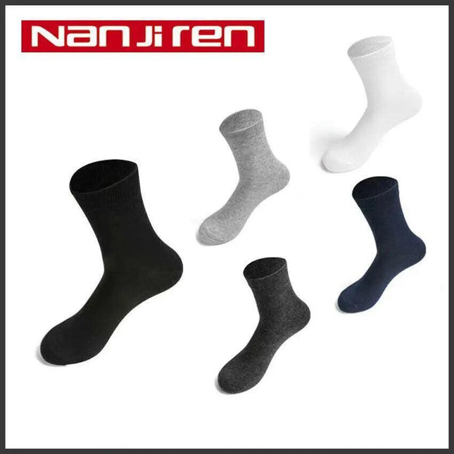 Nanjiren 10 Pairs Socks Mens Men Mid Calf Socks Quarter Cotton Trainer Sports Au - Aimall