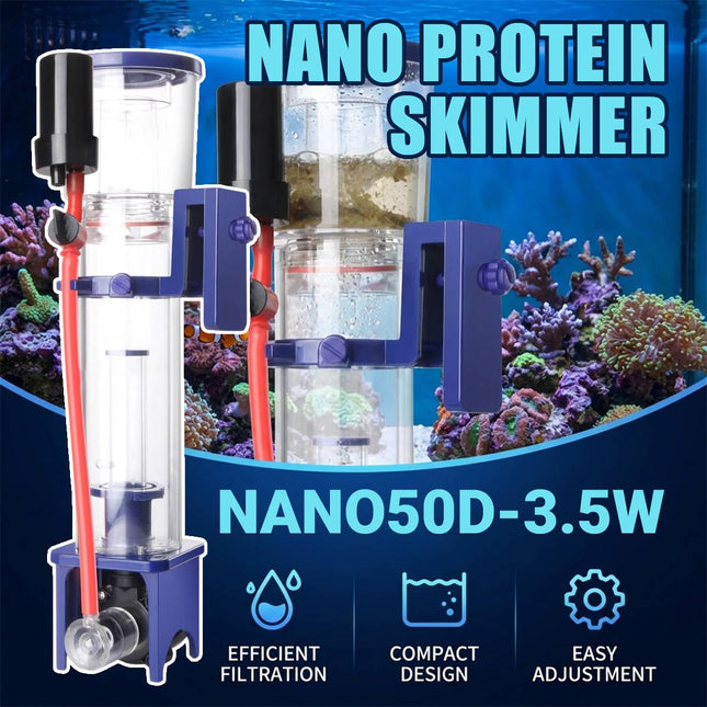 Mini Nano Protein Skimmer Hang On Aquarium Reef Tank Needle Wheel Marine Filter