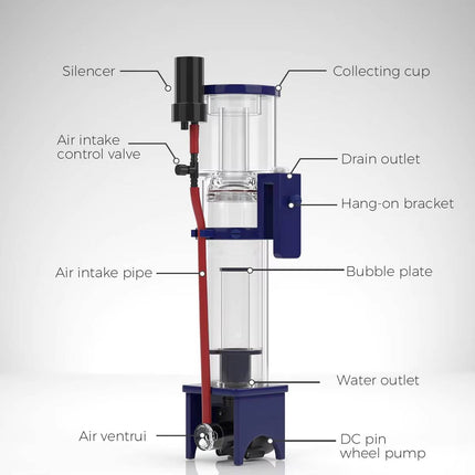Mini Nano Protein Skimmer Hang On Aquarium Reef Tank Needle Wheel Marine Filter
