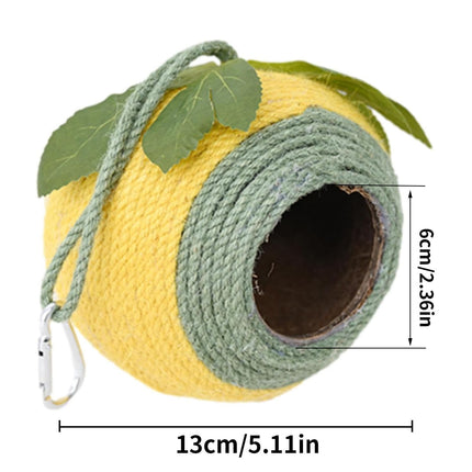 Bird Nest Parrot Nest Coconut Shell Braided Twine Colourful Cage Hanging Bed