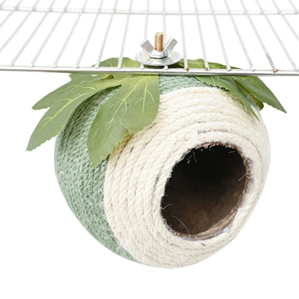 Bird Nest Parrot Nest Coconut Shell Braided Twine Colourful Cage Hanging Bed
