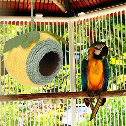 Bird Nest Parrot Nest Coconut Shell Braided Twine Colourful Cage Hanging Bed