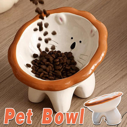 Cartoon Lion Pet Bowl Food and Water Dish for Cats and Dogs Feeding Accessories