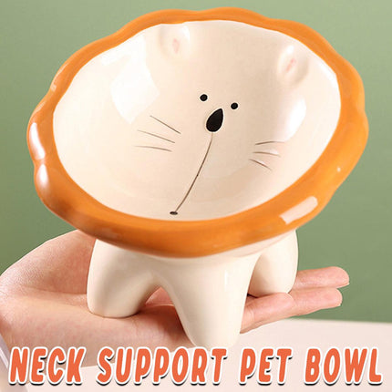Cartoon Lion Pet Bowl Food and Water Dish for Cats and Dogs Feeding Accessories