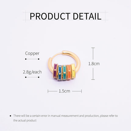 Colourful Enamel Hoop Earrings or Pendant Necklace Fashion Jewellery Gift