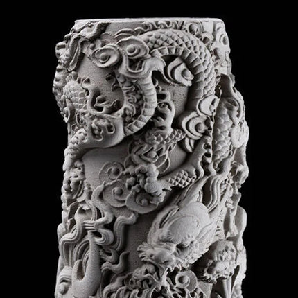 Fish Tank Decoration Nine Dragon Column Chinese Style Ornament For Aquarium Use