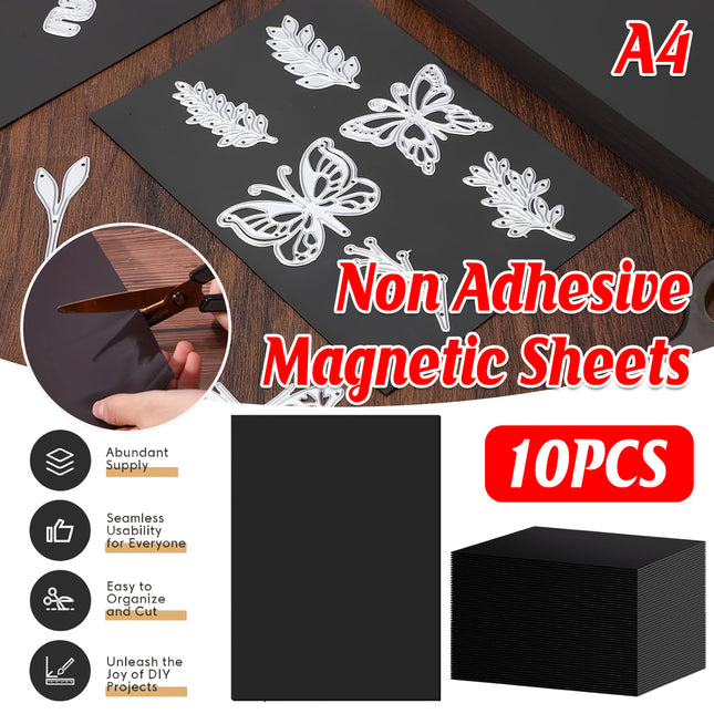 10 Pieces Magnetic Sheet Magnetic Attraction Patch A4 Magnetic Sheets Flexible