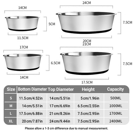Anti Slip Pet Food Bowls Dog Cat Feeding Bowl Nonslip Design Indoor Pets Feeding