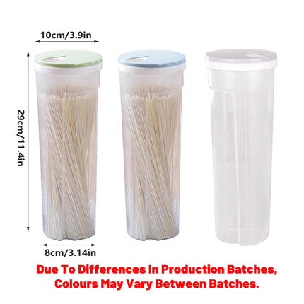 18PCS PP Pasta Storage Containers Pantry Organiser Set with Rotating Lid 3 Colours