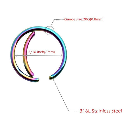 Fashion Stainless Steel Nose Ring Small Nose Staple Jewellery Piercing Accessory