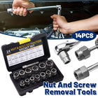 14PCS Nut Extractor Damaged Bolt Remover Tool Set High Hardness Anti-Slip