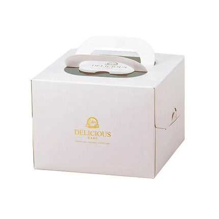 30PCS White Portable Cake Boxes Display Window Packing Case Party with Handle Birthday - Aimall