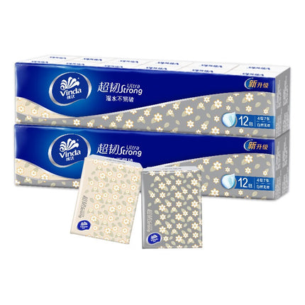 Handkerchief Paper Small Packs Of Tissues Portable 24 Packs Of Toilet Paper Facial Tissues Napkins