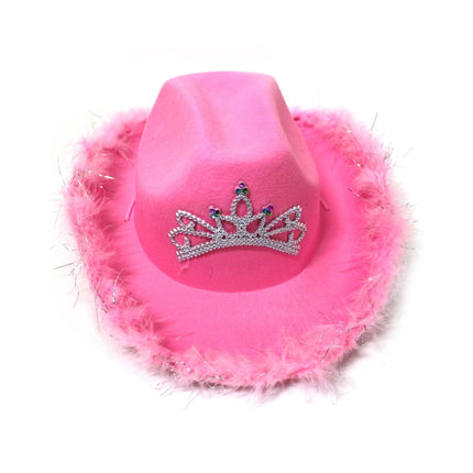 Pink Cowgirl Hat Cowboy Hat Felt Cowboy Costume Access Hat Play Dress Up Party - Aimall