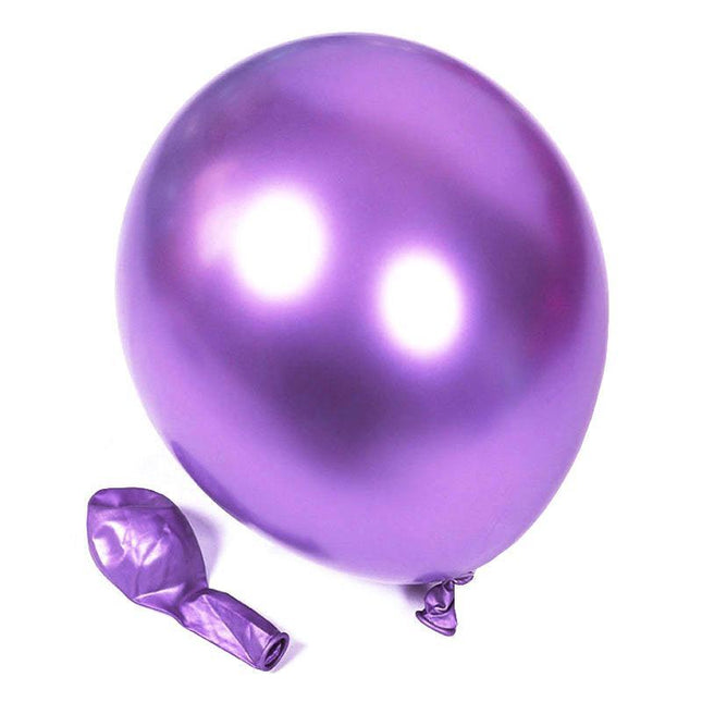 10X Thick 10"25Cm Chrome Metallic Balloon Helium Birthday Wedding Party Balloons - Aimall