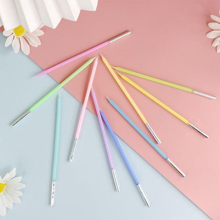14Cm Slim Colourful Candles Birthday Wedding Baby Cake Party 10Pcs - Aimall