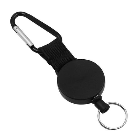2 X Retractable Stainless Steel Keyring Pull Ring Key Chain Recoil Heavy Duty Au - Aimall