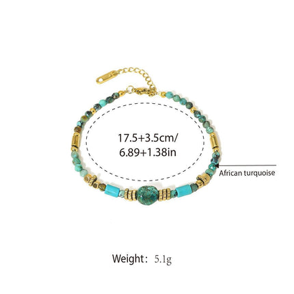 Bohemian Vintage Turquoise Bracelet Women Fashion Jewelry Beaded Gift