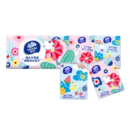 Handkerchief Paper Small Packs Of Tissues Portable 24 Packs Of Toilet Paper Facial Tissues Napkins