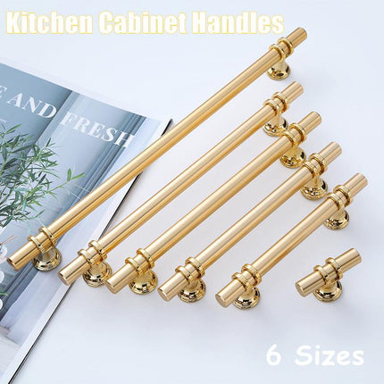 Gold Design Kitchen Cabinet Handles Drawer Bar Handle Pull 96 128 160 192 320Mm - Aimall