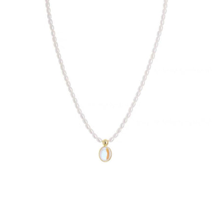 Retro Double Layer Women Necklace Pendant Necklace Clavicle Chain Pearl Choker - Aimall