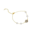 Pearl Flower Bracelet Women Bracelets Charm Hand Chain Titanium Steel Chain - Aimall
