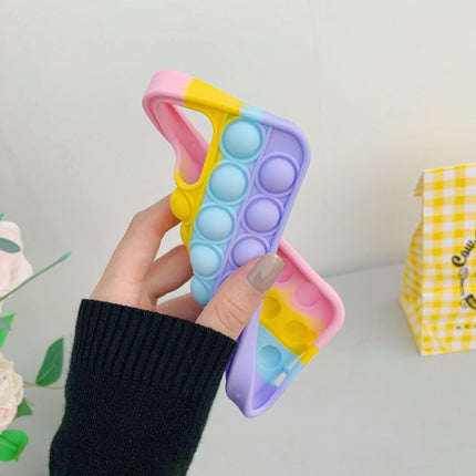 Rainbow Pop Fidget Toys Push It Bubble Phone Case For iPhone 7 8 Plus X XR 11 12 Pro Max - Aimall