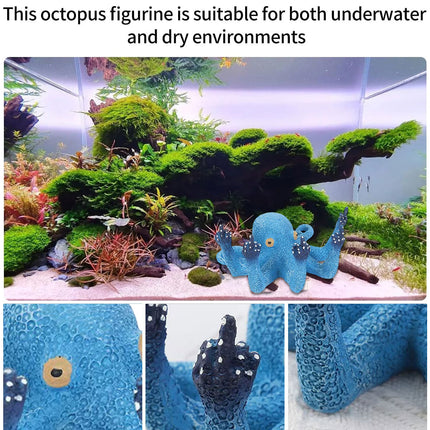 Resin Octopus Figurine Ornament Simulation Octopus Sculpture Home Decor Desktop