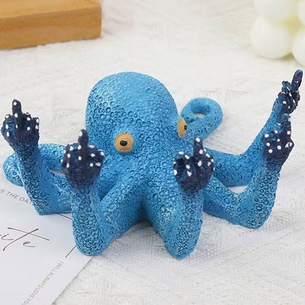 Resin Octopus Figurine Ornament Simulation Octopus Sculpture Home Decor Desktop