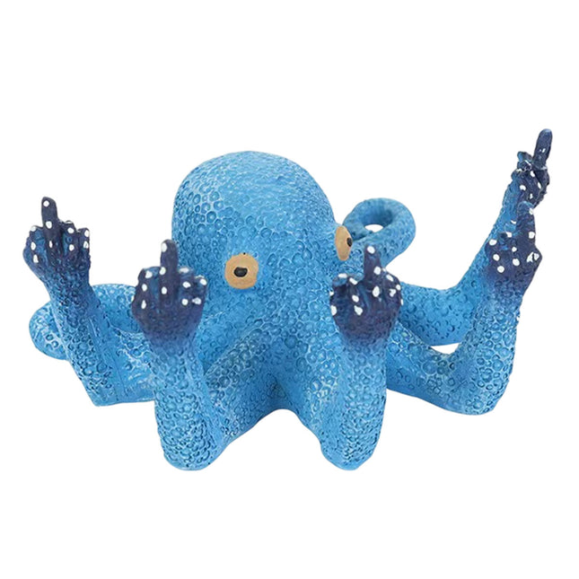 Resin Octopus Figurine Ornament Simulation Octopus Sculpture Home Decor Desktop