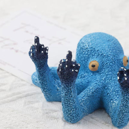 Resin Octopus Figurine Ornament Simulation Octopus Sculpture Home Decor Desktop