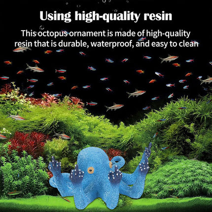 Resin Octopus Figurine Ornament Simulation Octopus Sculpture Home Decor Desktop