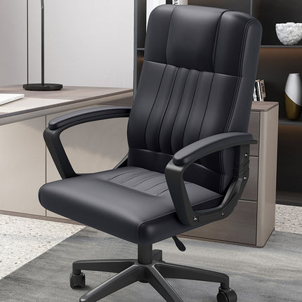 Swivel Office Chair Adjustable Height Padded Seat Computer Chair With Wheels