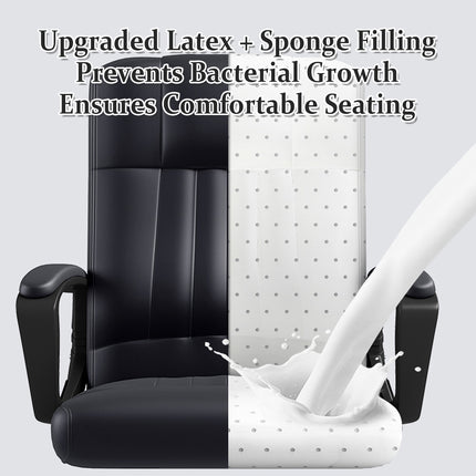 Swivel Office Chair Adjustable Height Padded Seat Computer Chair With Wheels