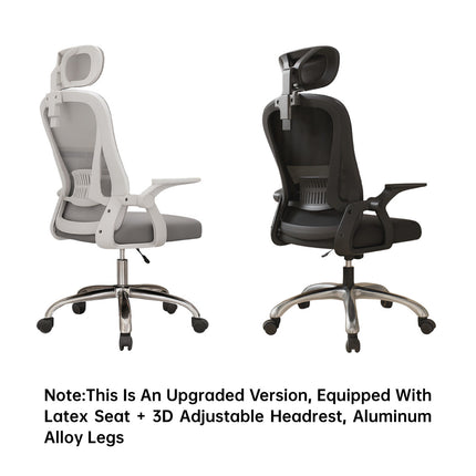 Ergonomic Office Chair Mesh Computer Desk Chair Adjustable 3D Headrest Foldable