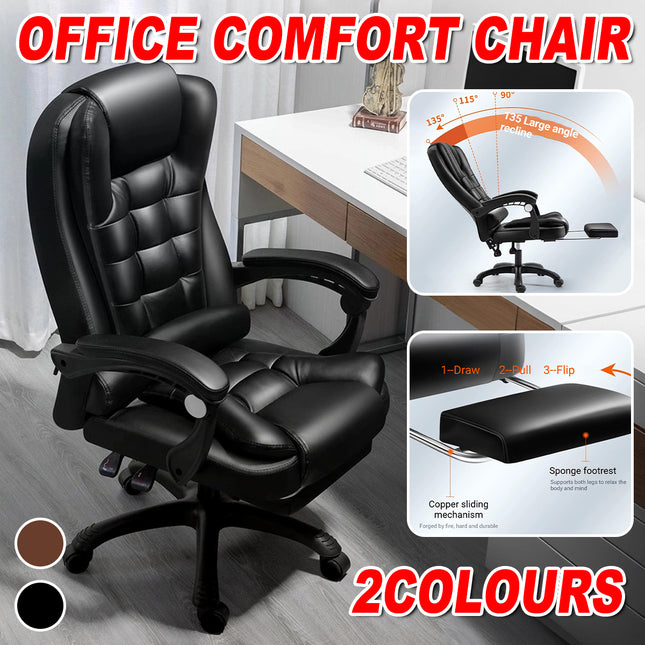 Office Ergonomic Adjustable Computer Chair with Wheels Integrated Armrest
