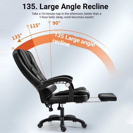 Office Ergonomic Adjustable Computer Chair with Wheels Integrated Armrest