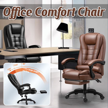 Office Ergonomic Adjustable Computer Chair with Wheels Integrated Armrest