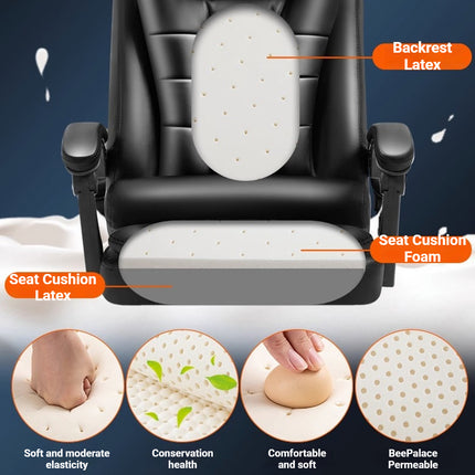 Office Ergonomic Adjustable Computer Chair with Wheels Integrated Armrest
