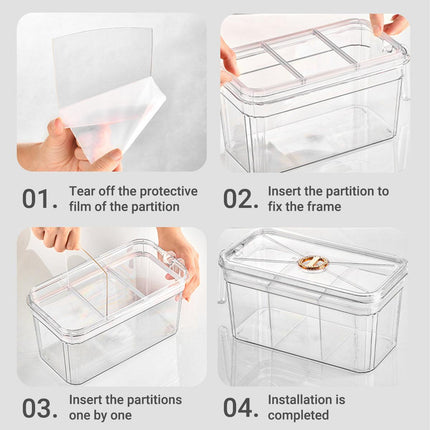 Transparent Fish Tank Desktop Small Aquarium Pendulum Tank for Home Decoration
