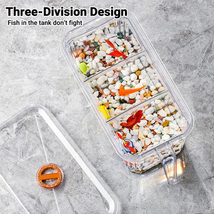 Transparent Fish Tank Desktop Small Aquarium Pendulum Tank for Home Decoration