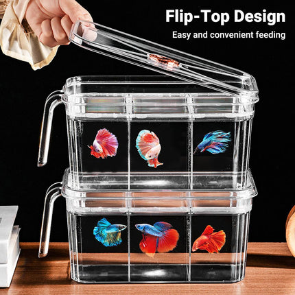 Transparent Fish Tank Desktop Small Aquarium Pendulum Tank for Home Decoration