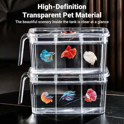 Transparent Fish Tank Desktop Small Aquarium Pendulum Tank for Home Decoration