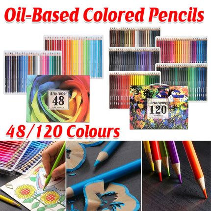 Artistic Colored Oil Pastel Pencils 48 or 120 Colors Non-Toxic For Art Creation