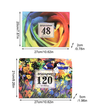 Artistic Colored Oil Pastel Pencils 48 or 120 Colors Non-Toxic For Art Creation
