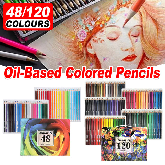 Artistic Colored Oil Pastel Pencils 48 or 120 Colors Non-Toxic For Art Creation