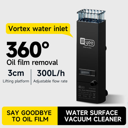 Aquarium Electric Oil Film Filter Processor Submersible Quiet Motor Removes Scum
