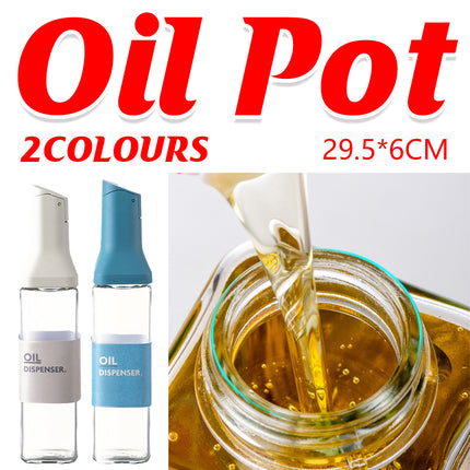 Premium Kitchen Oil Dispenser Bottle Glass Olive Oil Cruet Leakproof Small Clear
